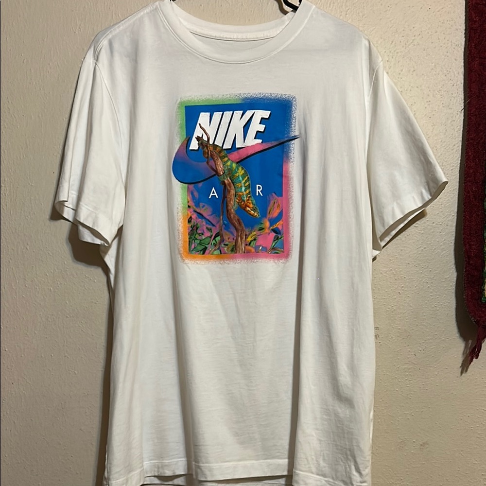 Nike White Short Sleeve Tees with Graphic Designs